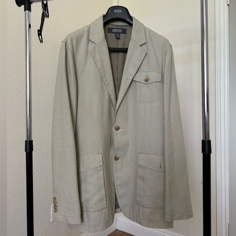 Kenneth Cole Reaction Khaki Colored Jacket